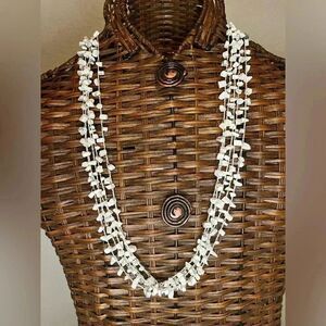 Kenneth Cole semi precious accents necklace in white